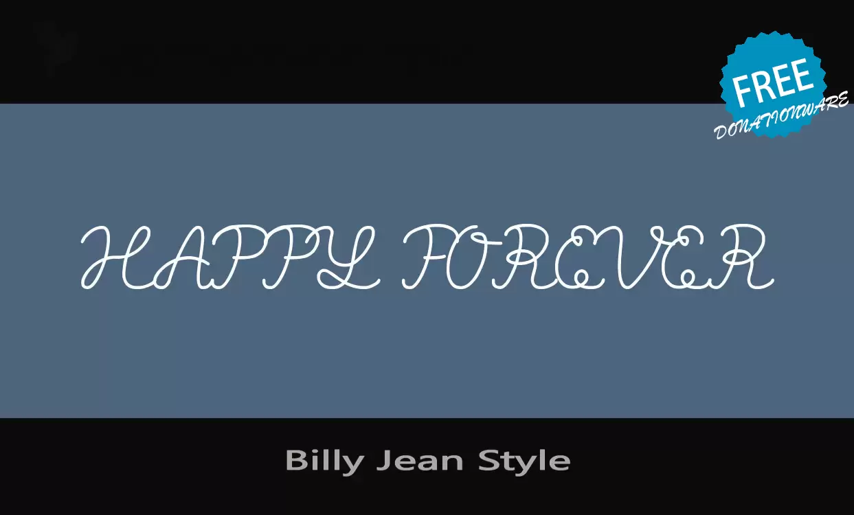 「Billy-Jean-Style」字体效果图