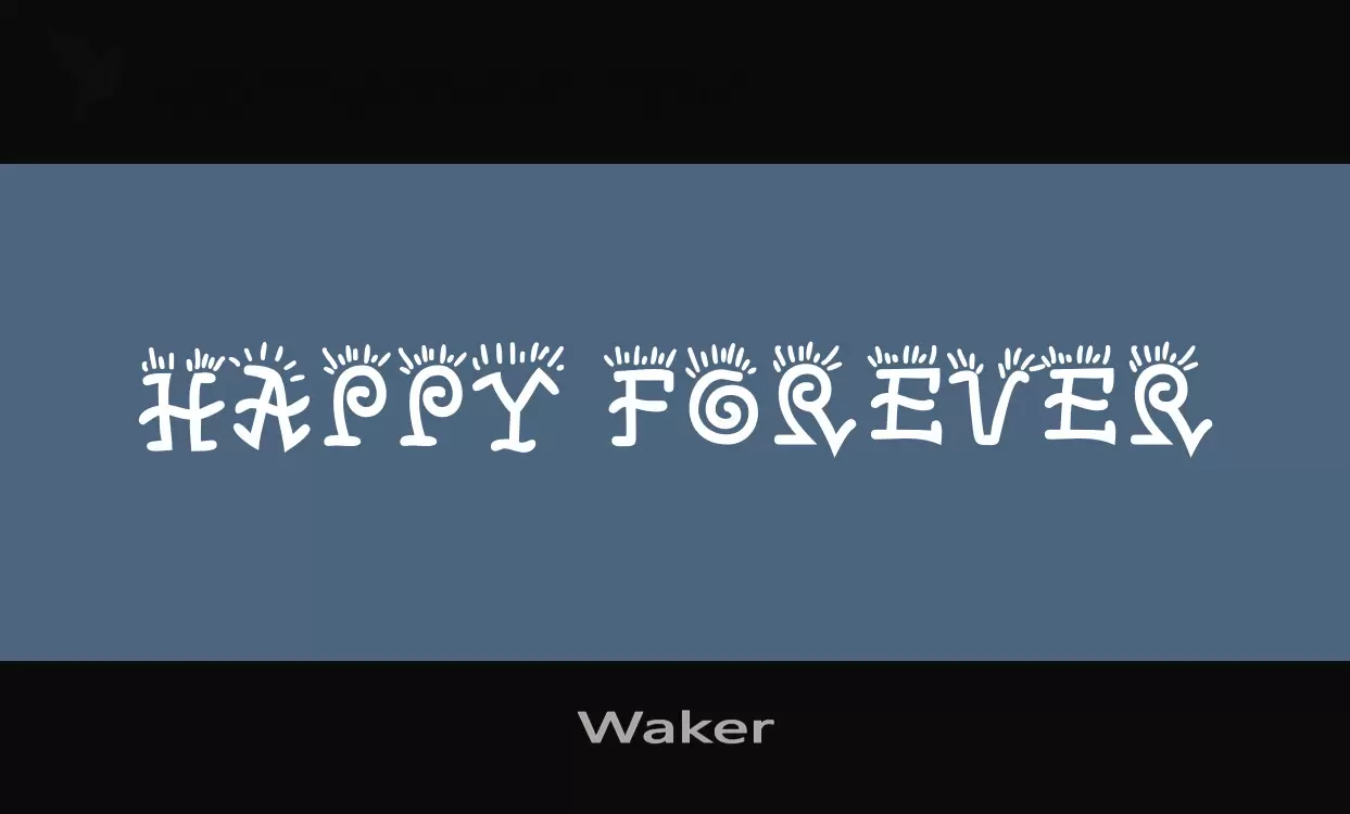 Font Sample of Waker