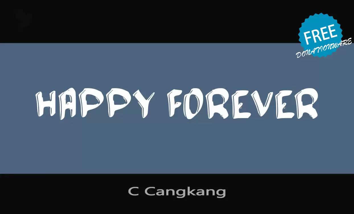 Font Sample of C-Cangkang