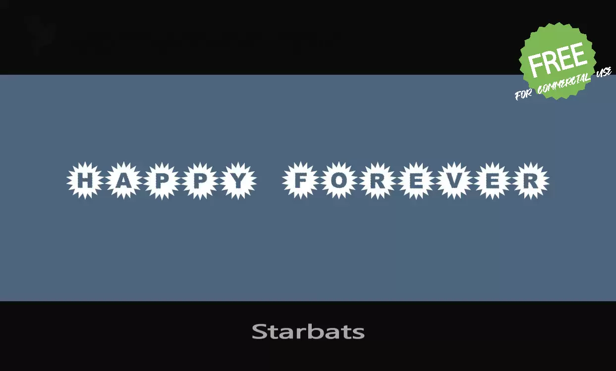 「Starbats」字体效果图