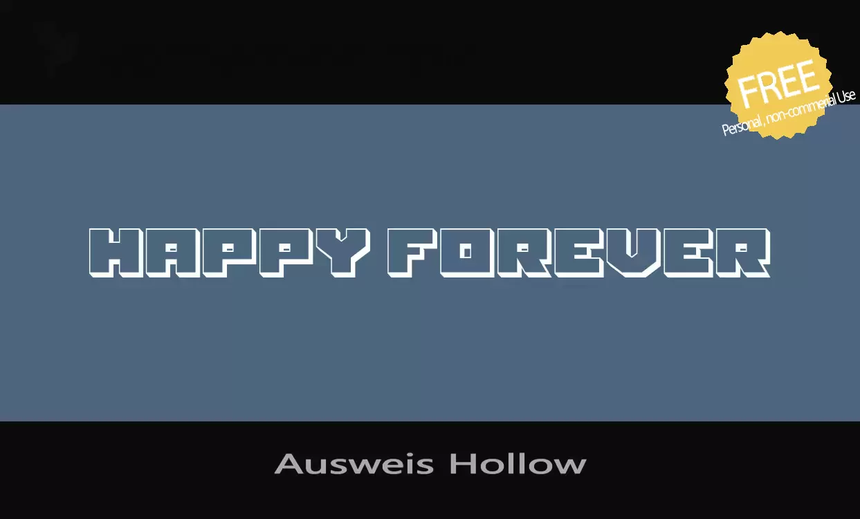 「Ausweis-Hollow」字体效果图