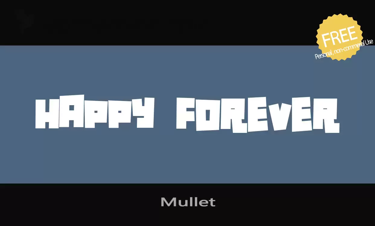 Font Sample of Mullet