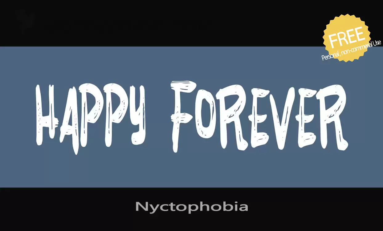 Font Sample of Nyctophobia