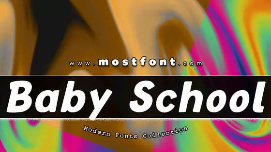 「Baby-School」字体排版图片