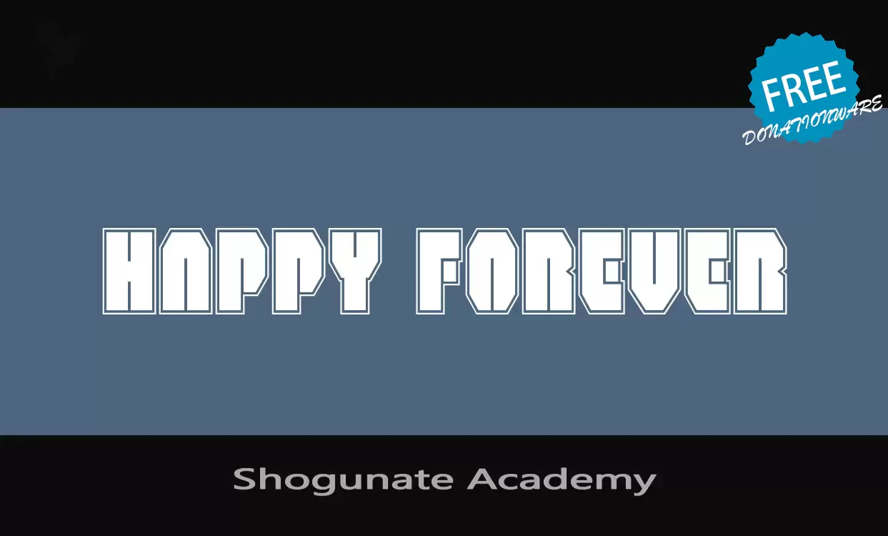 「Shogunate-Academy」字体效果图