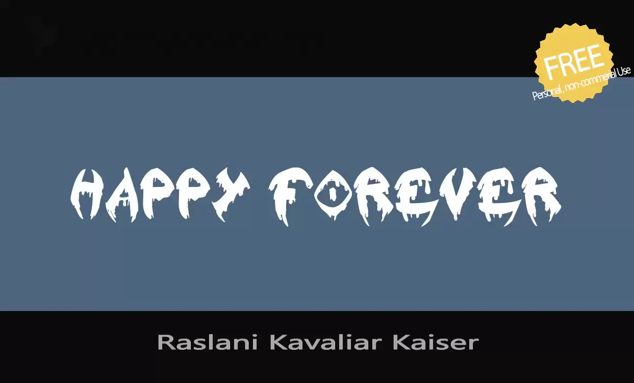 Font Sample of Raslani-Kavaliar-Kaiser