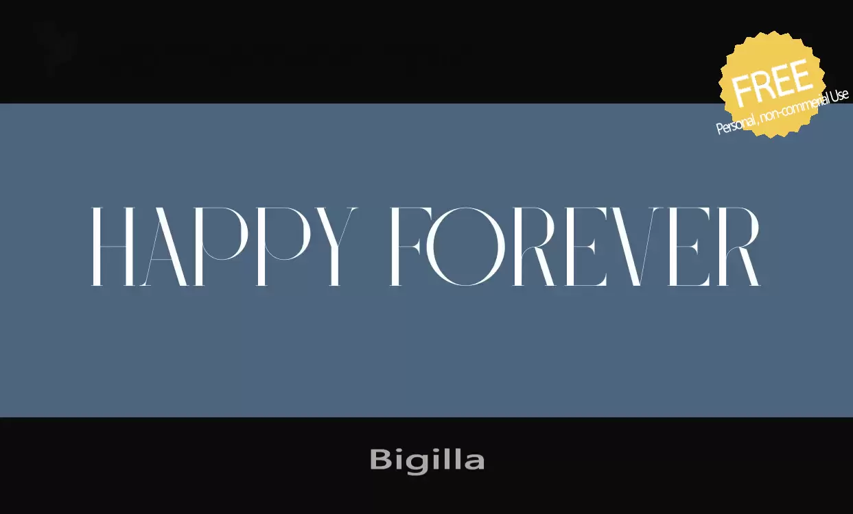 Font Sample of Bigilla