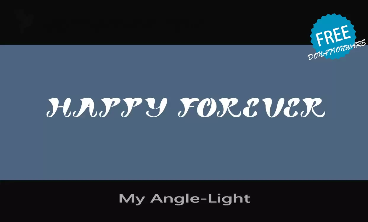 Font Sample of My-Angle-Light