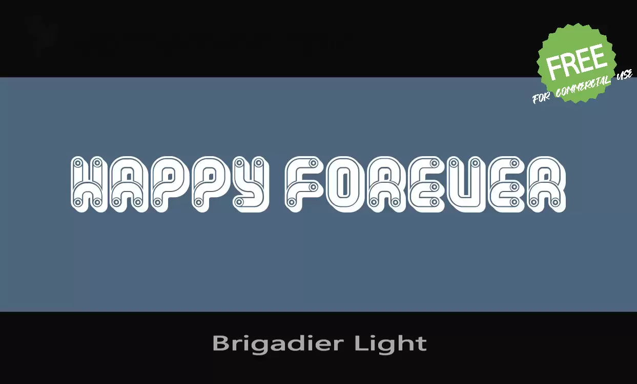 「Brigadier Light」字体效果图