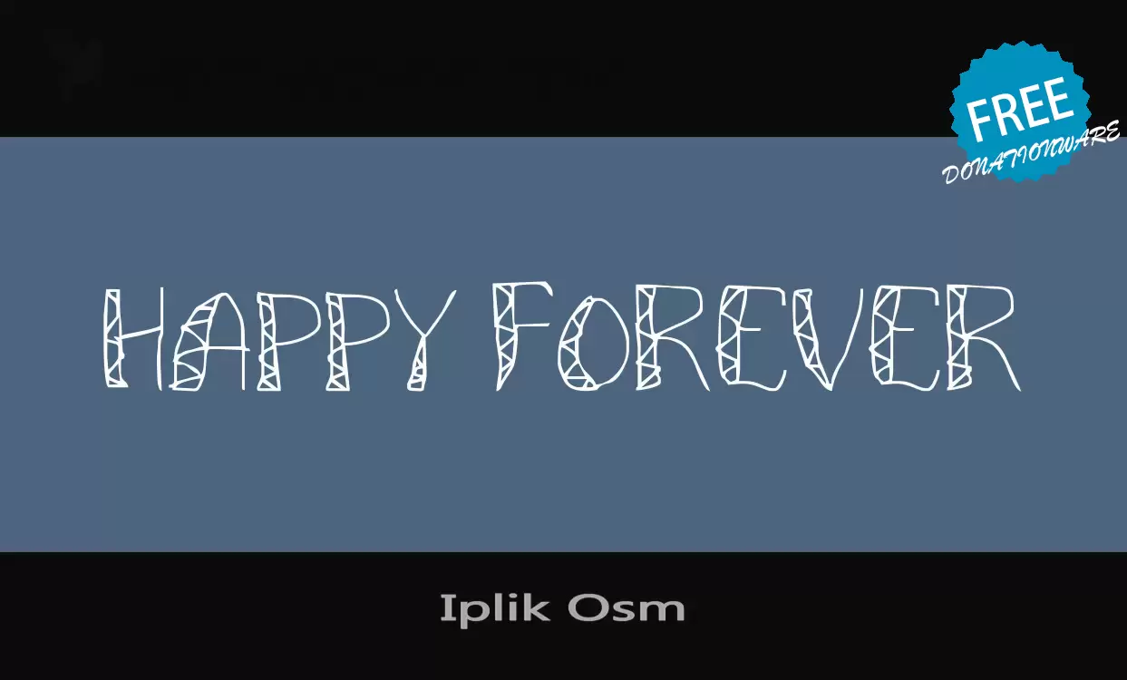 Font Sample of Iplik-Osm