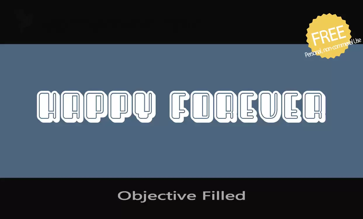 「Objective-Filled」字体效果图