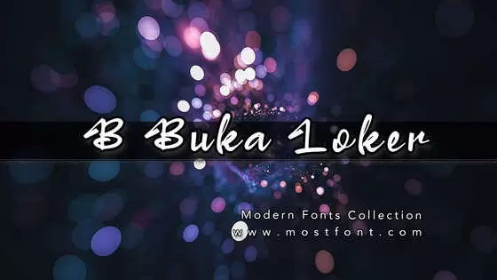 「B-Buka-Loker」字体排版样式