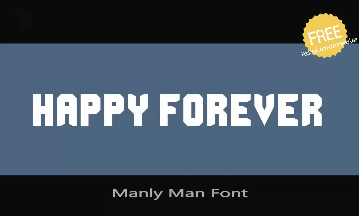 Sample of Manly-Man-Font