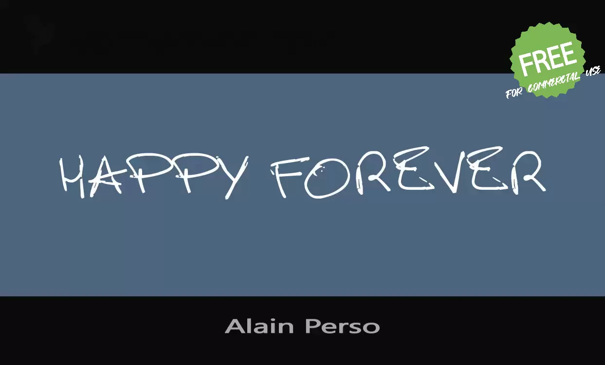 Font Sample of Alain-Perso