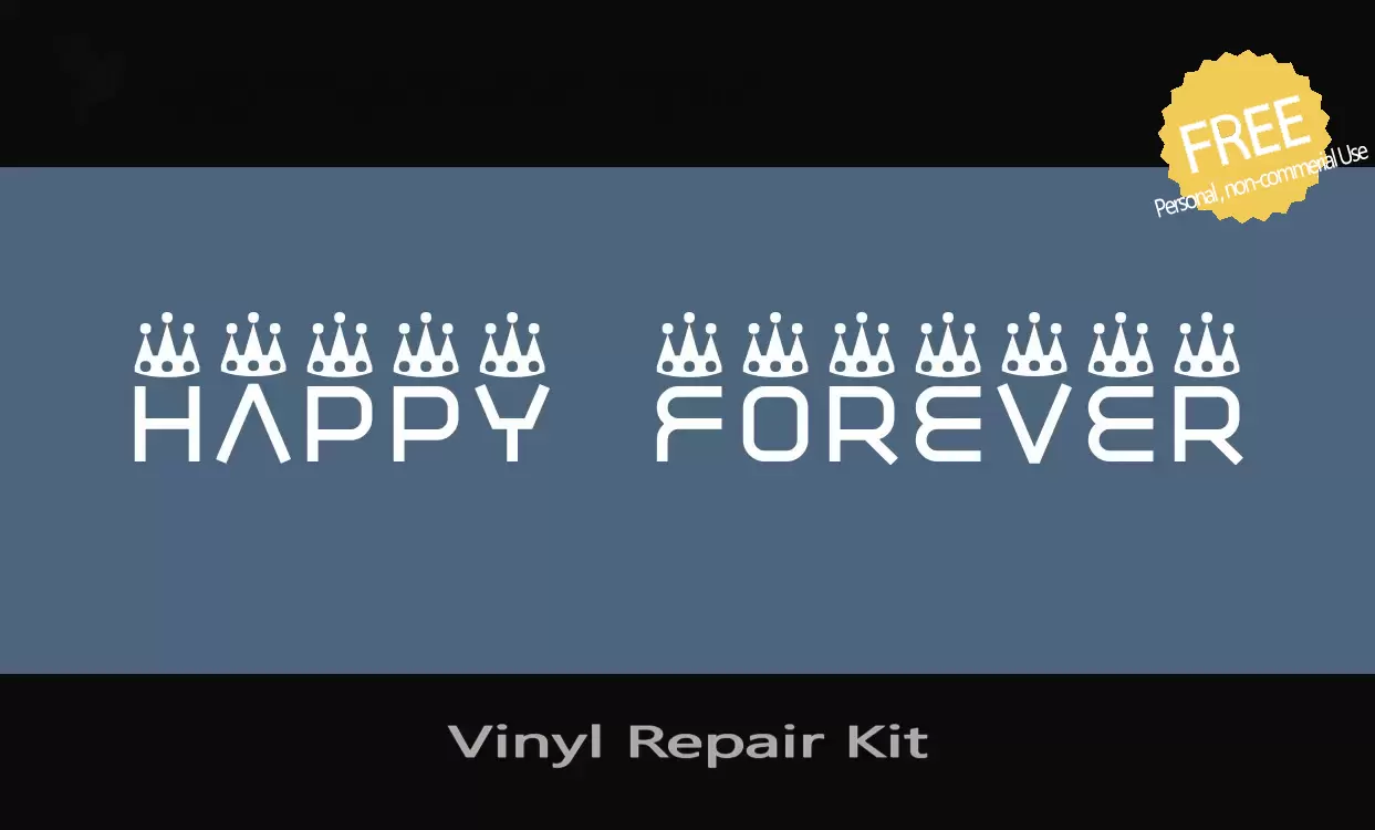 「Vinyl-Repair-Kit」字体效果图