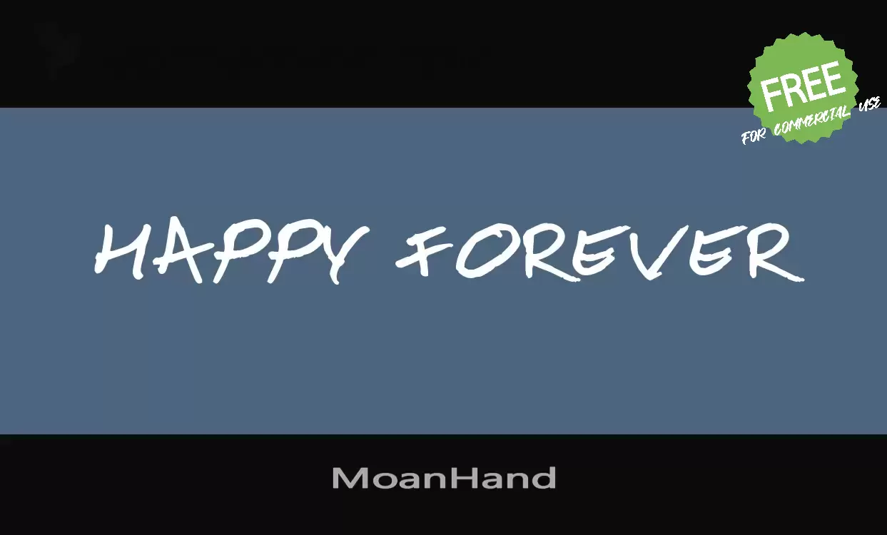 Font Sample of MoanHand