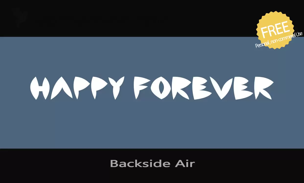 Font Sample of Backside-Air