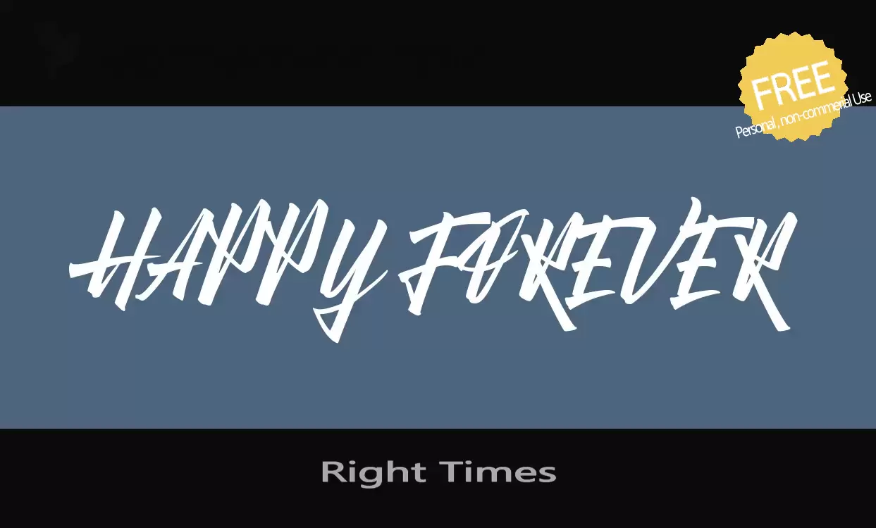 Font Sample of Right-Times