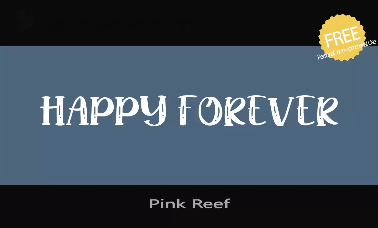 「Pink-Reef」字体效果图