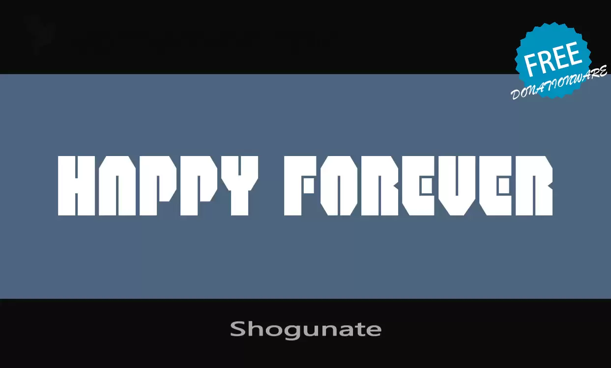 Font Sample of Shogunate