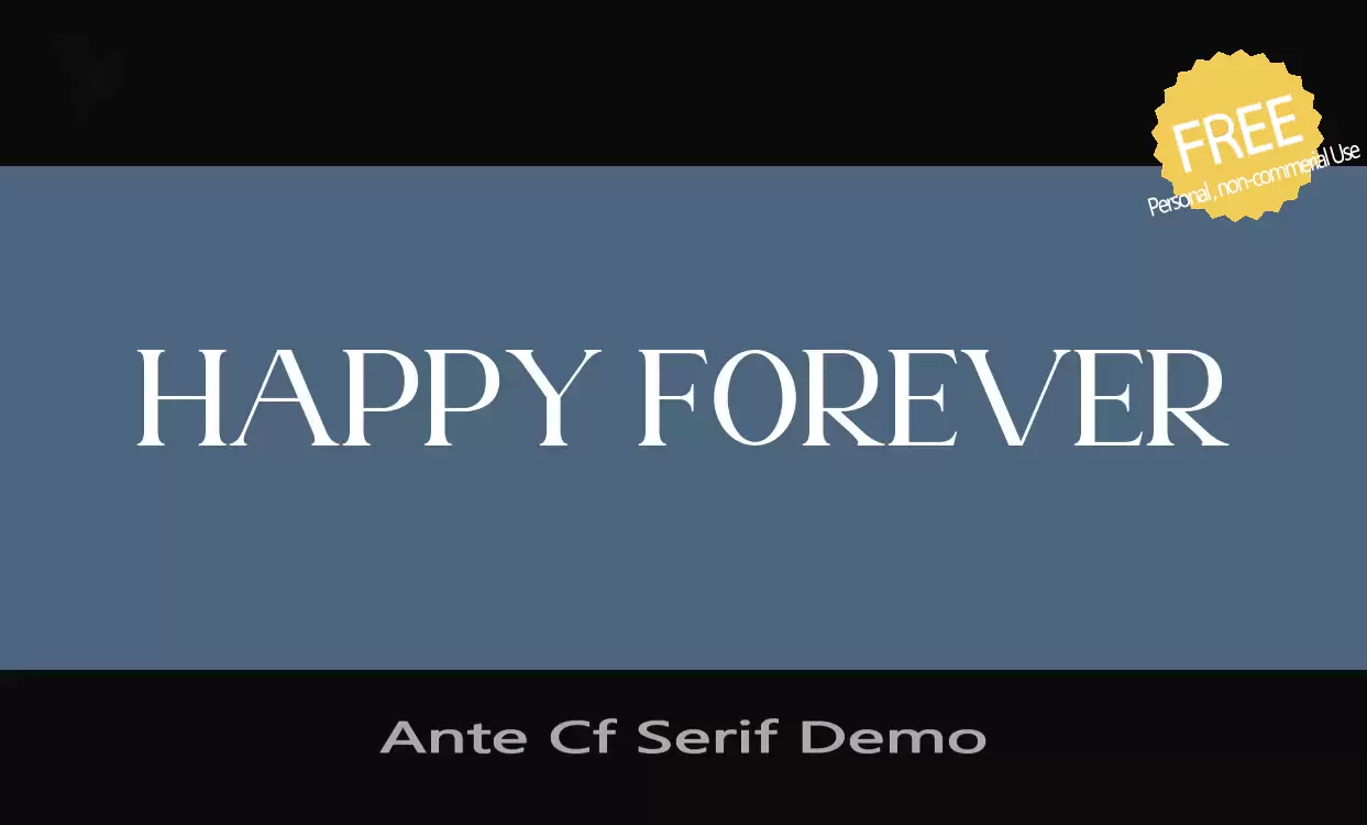 Font Sample of Ante-Cf-Serif-Demo