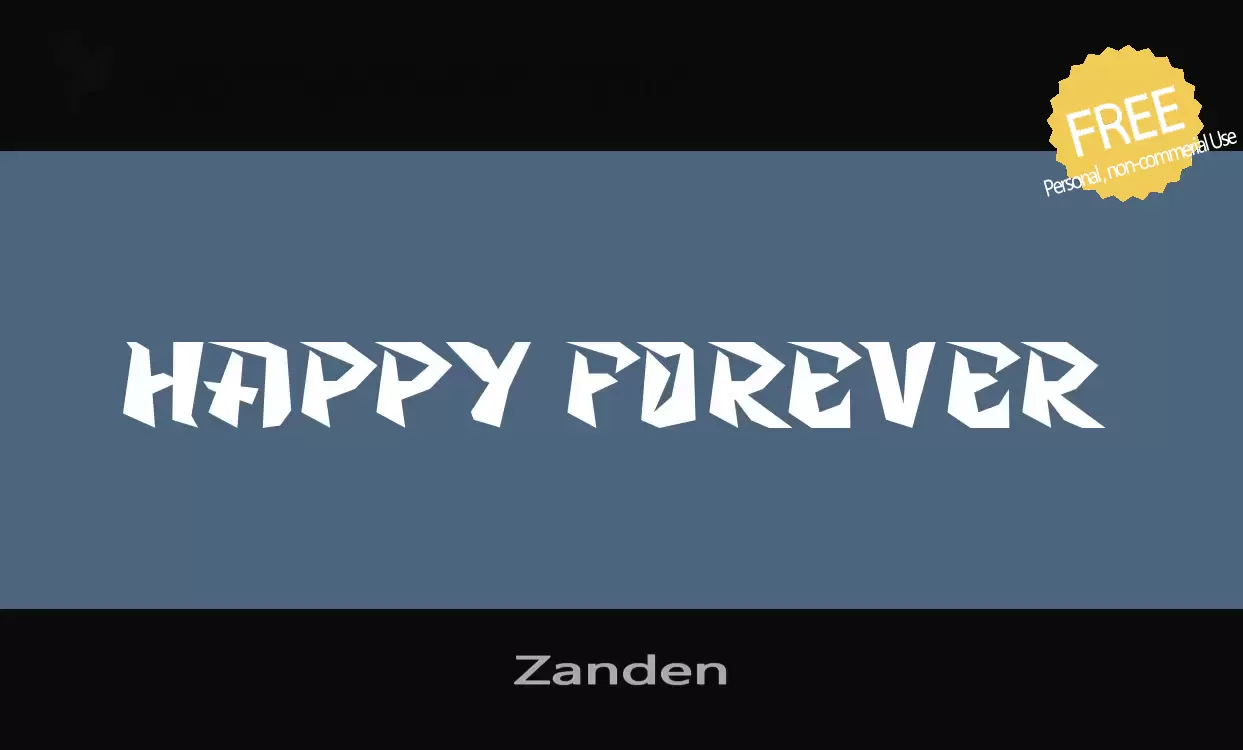 「Zanden」字体效果图