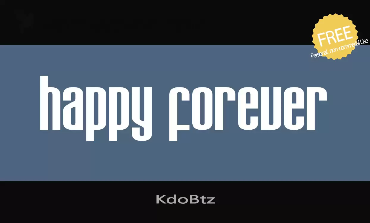 Font Sample of KdoBtz