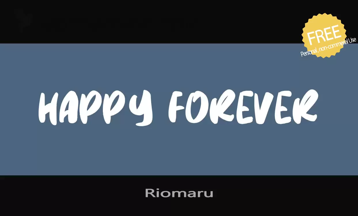 Font Sample of Riomaru