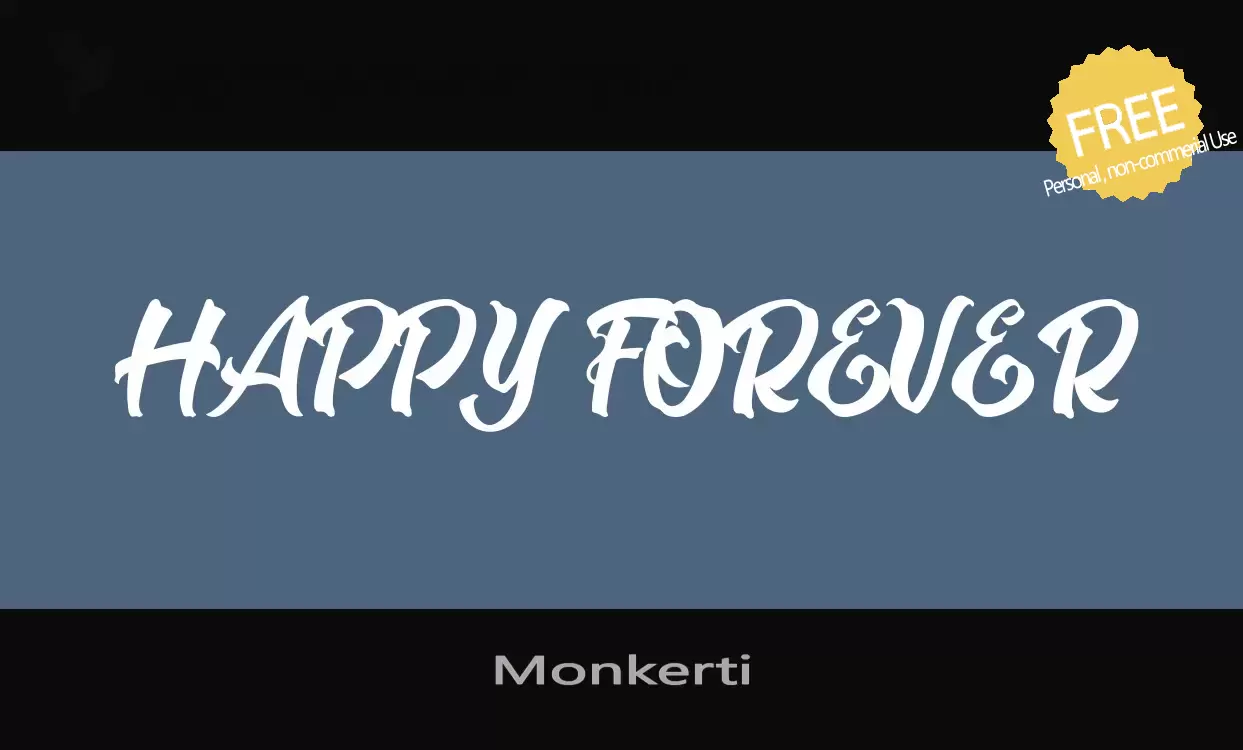 Font Sample of Monkerti