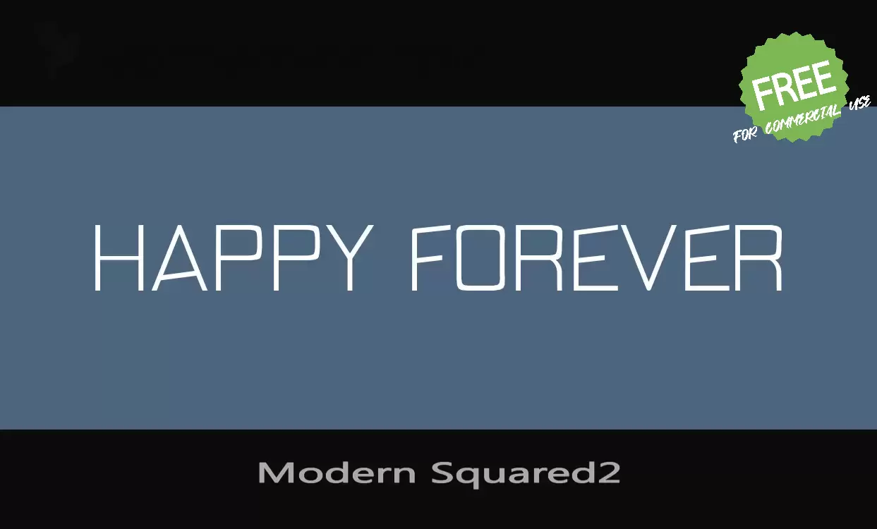 「Modern Squared2」字体效果图