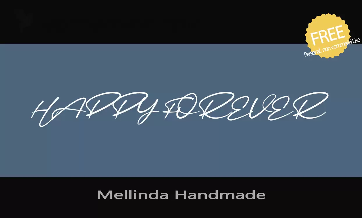 Font Sample of Mellinda-Handmade