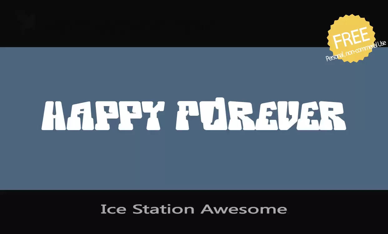 「Ice-Station-Awesome」字体效果图