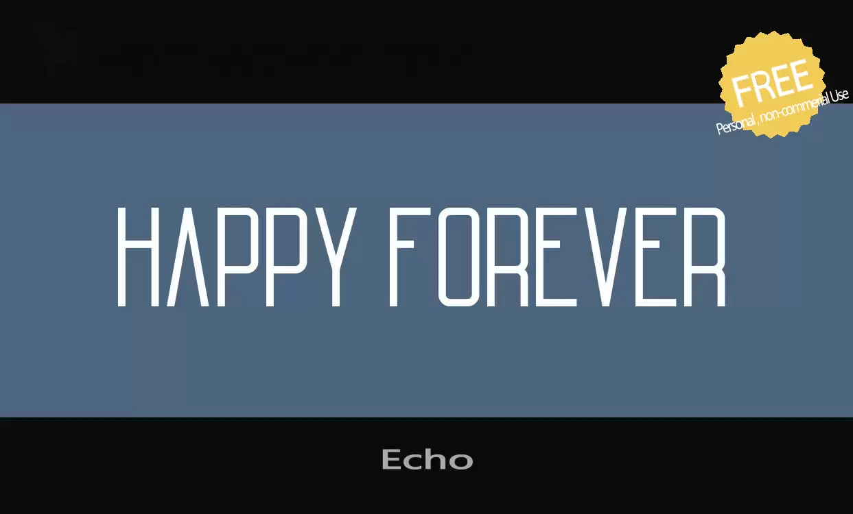 Font Sample of Echo