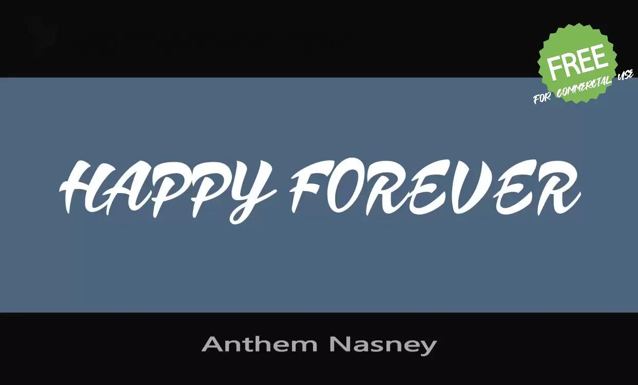 Font Sample of Anthem-Nasney