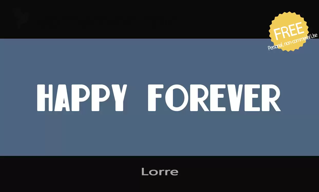 Font Sample of Lorre