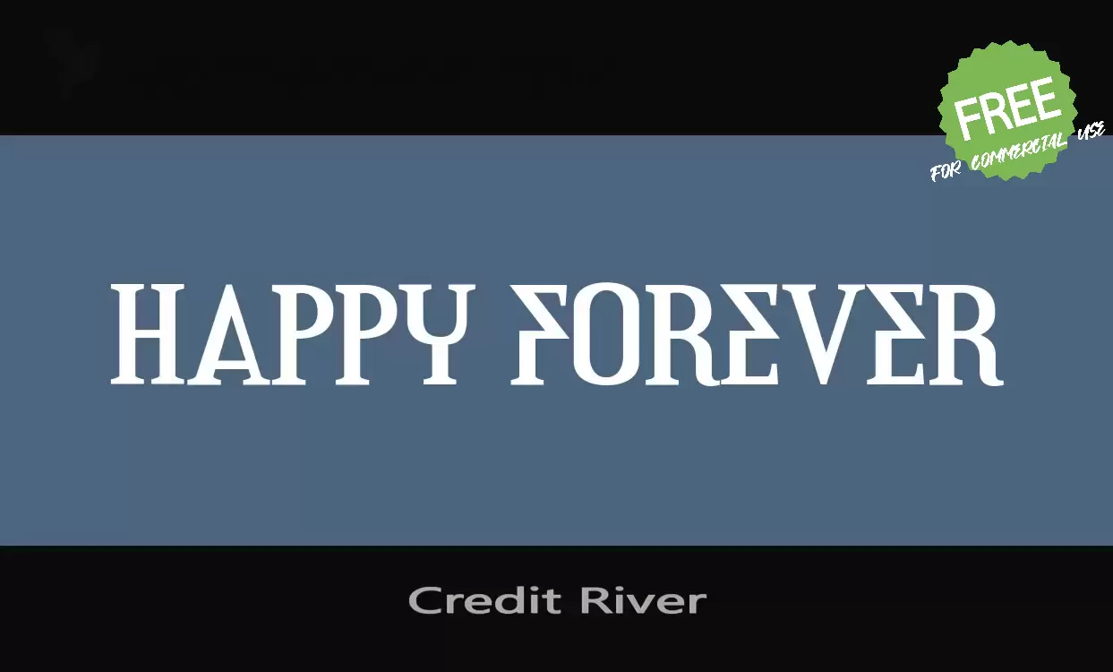 「Credit-River」字体效果图