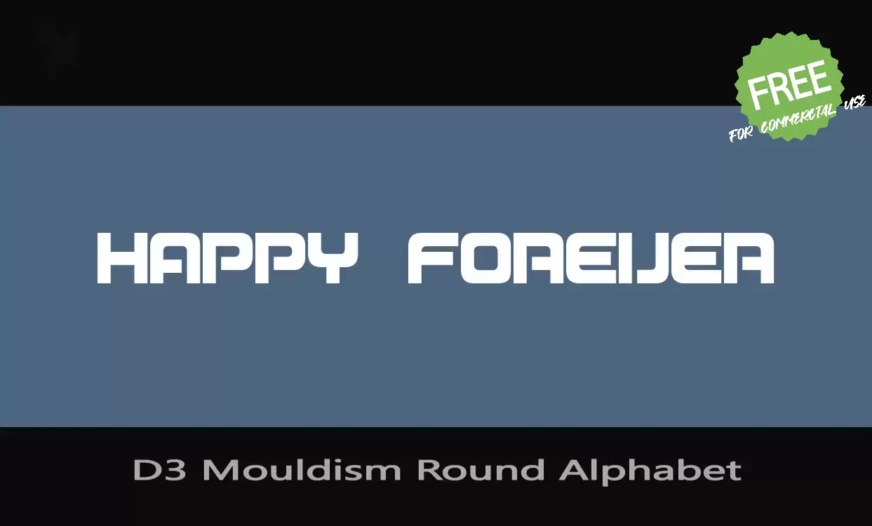 Font Sample of D3-Mouldism-Round-Alphabet