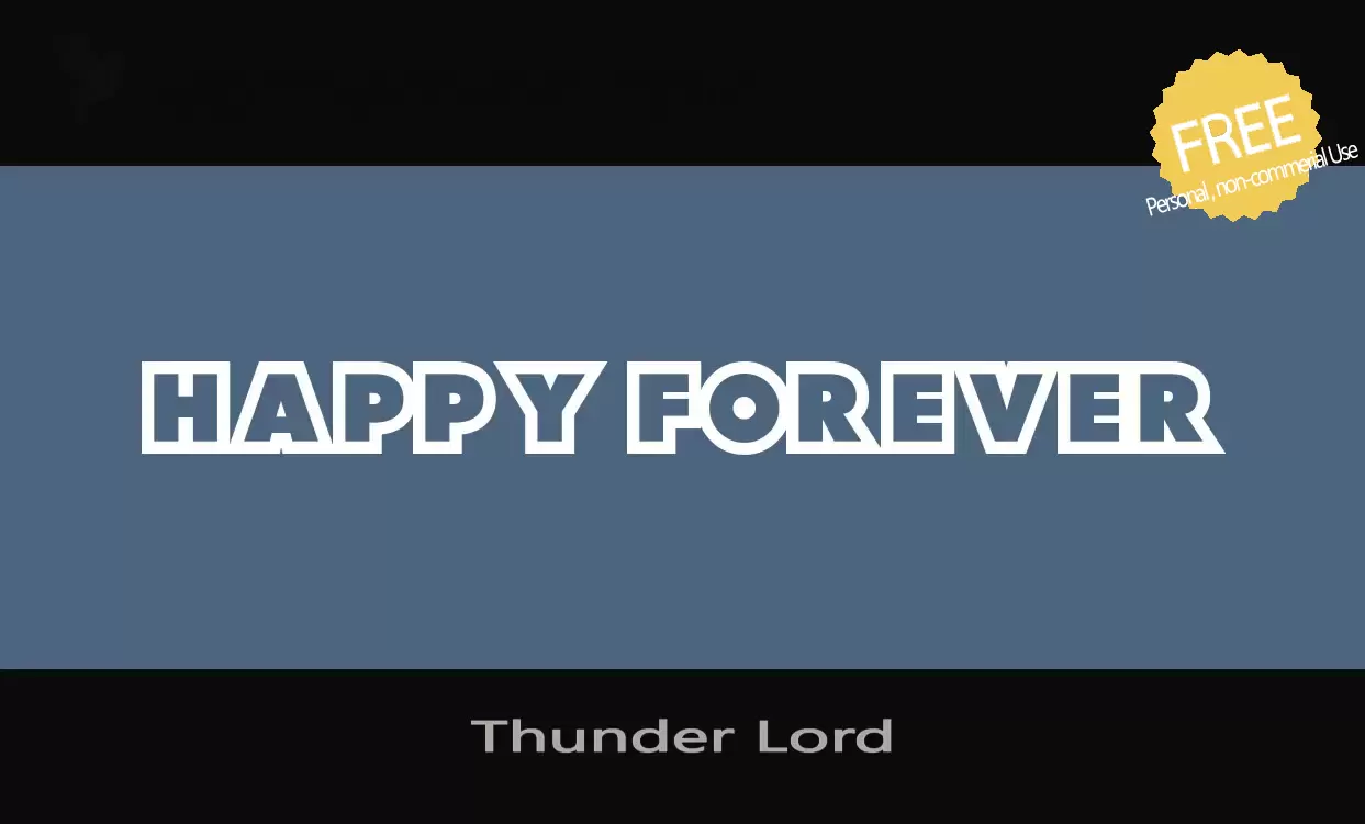 Font Sample of Thunder-Lord