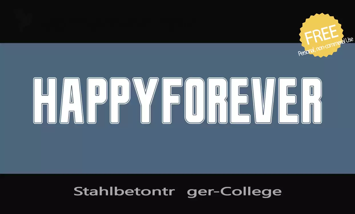 「Stahlbetontrger-College」字体效果图