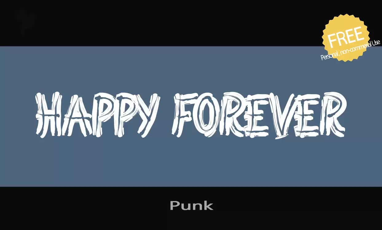 Font Sample of Punk