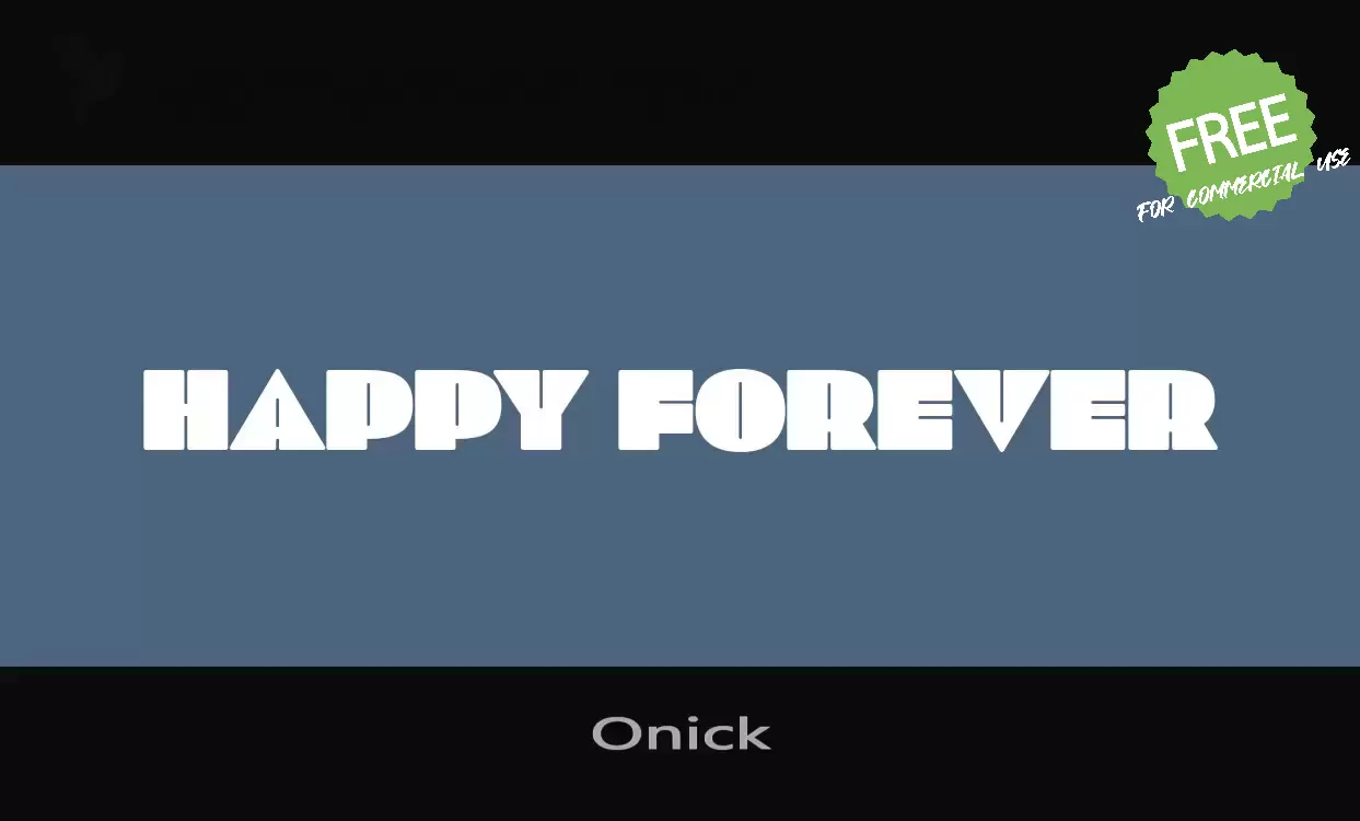 Font Sample of Onick