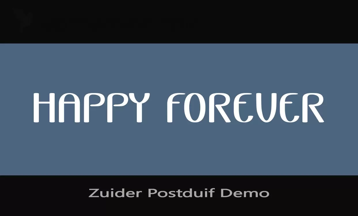 「Zuider-Postduif-Demo」字体效果图