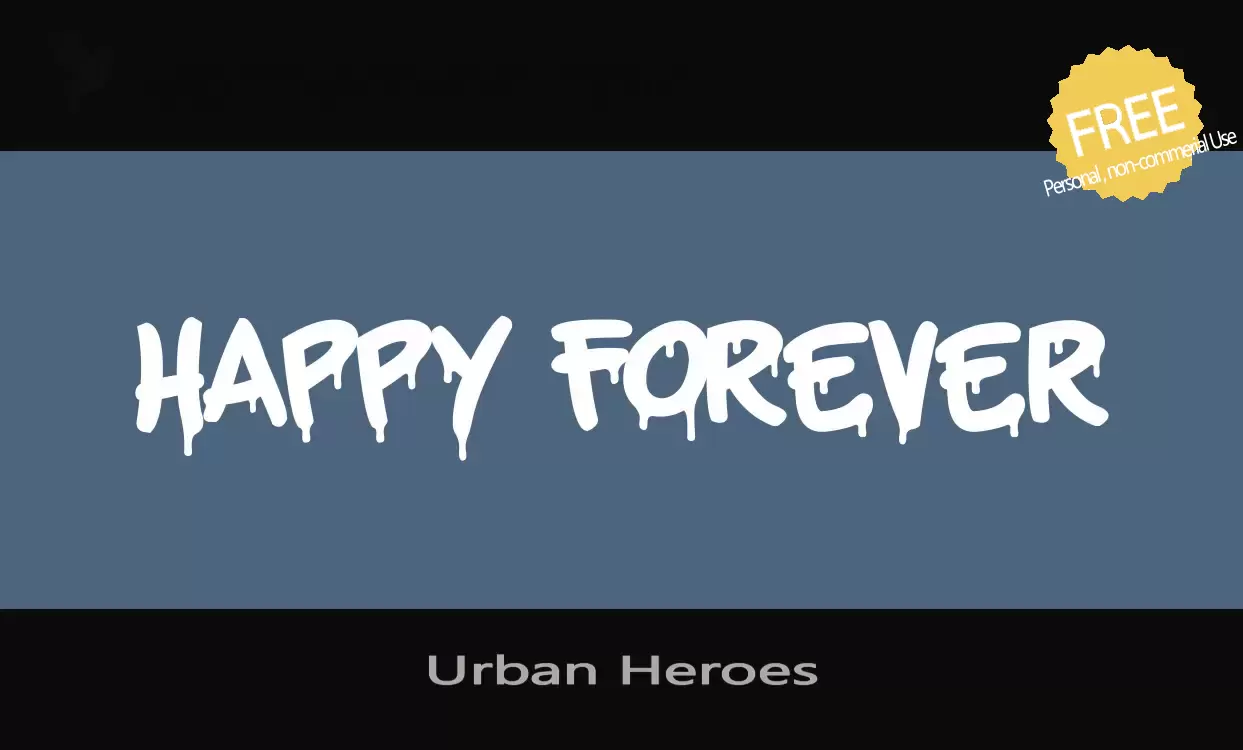 Font Sample of Urban-Heroes