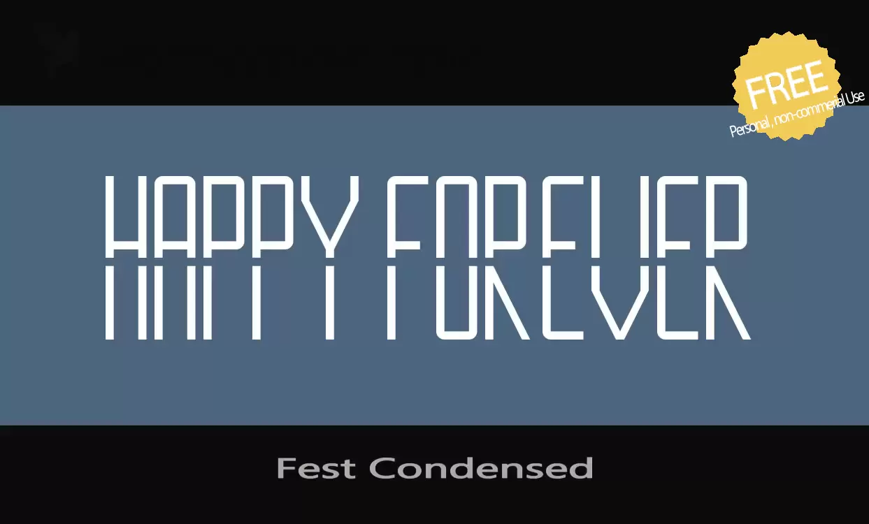 Font Sample of Fest-Condensed