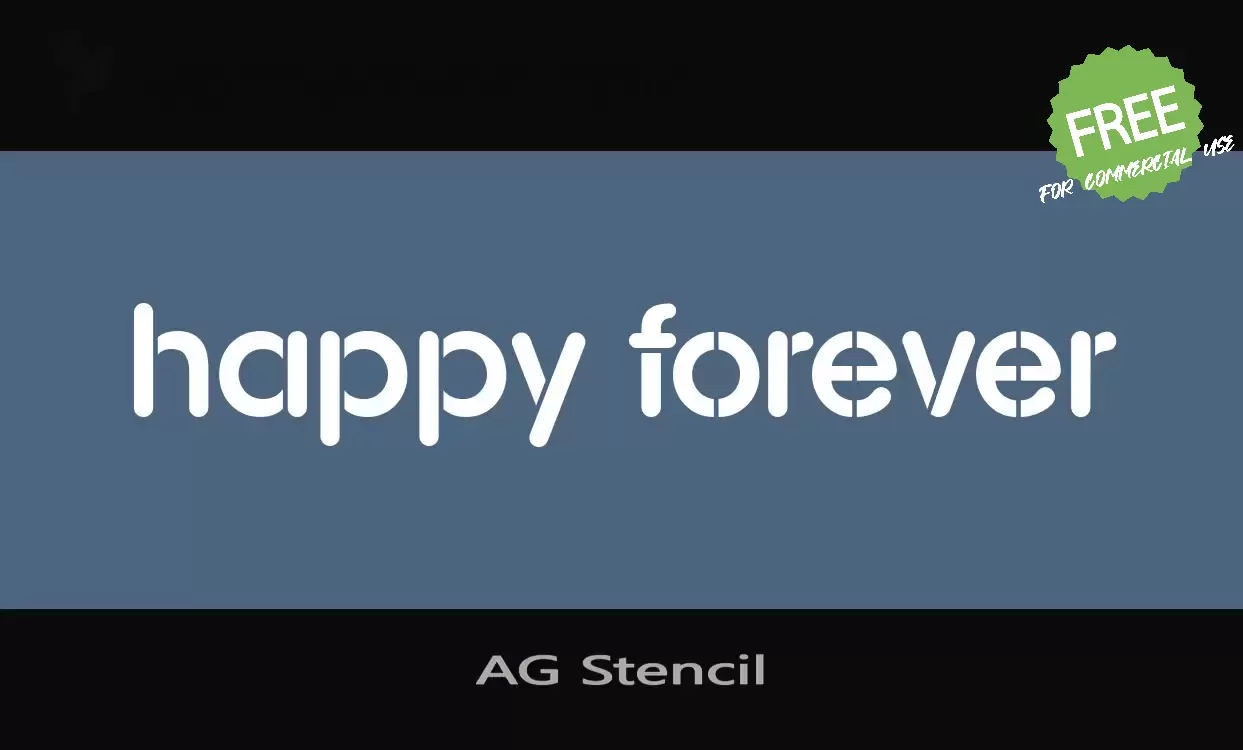 「AG-Stencil」字体效果图