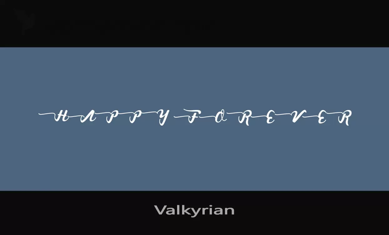 Font Sample of Valkyrian