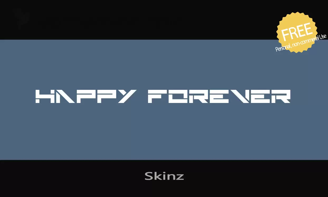 Font Sample of Skinz