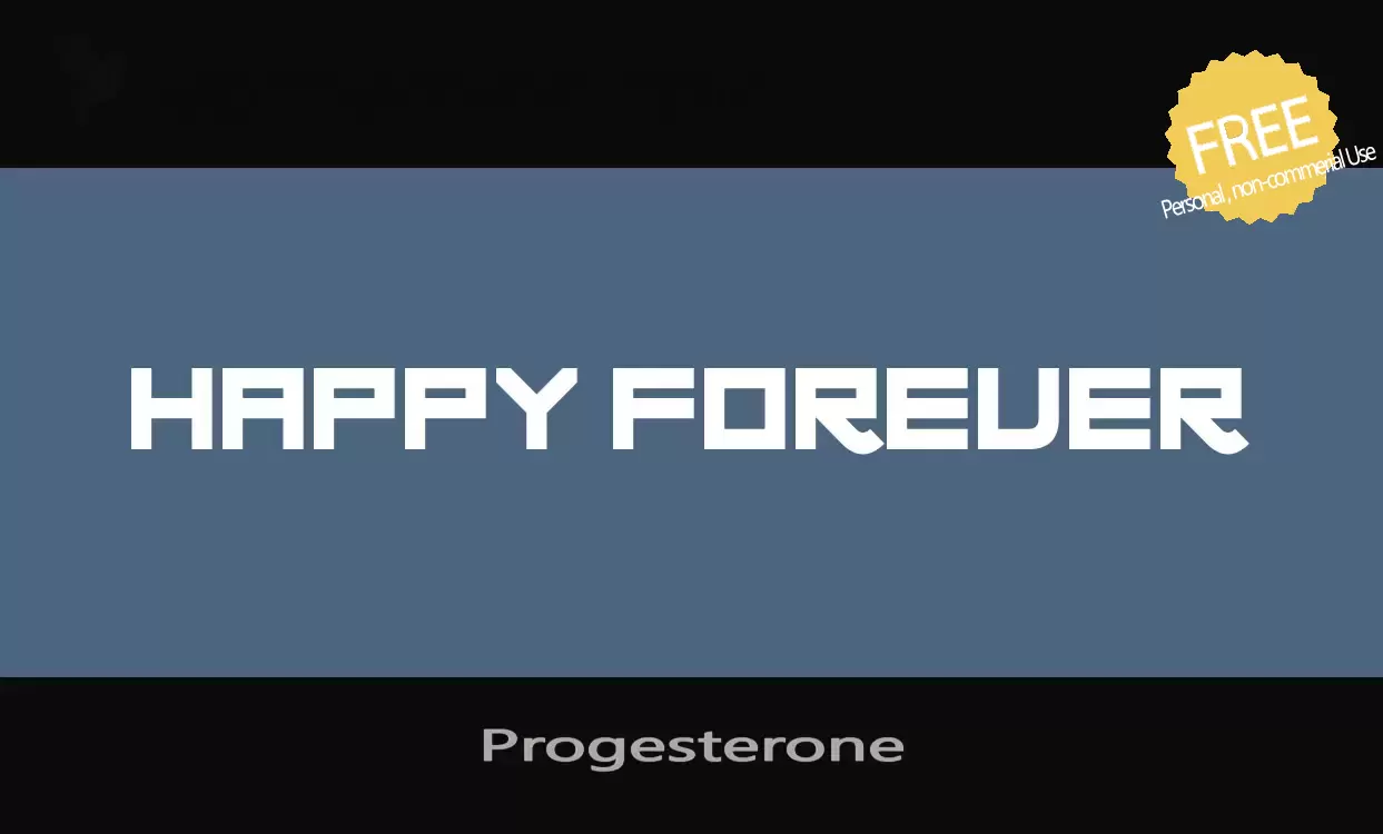 「Progesterone」字体效果图