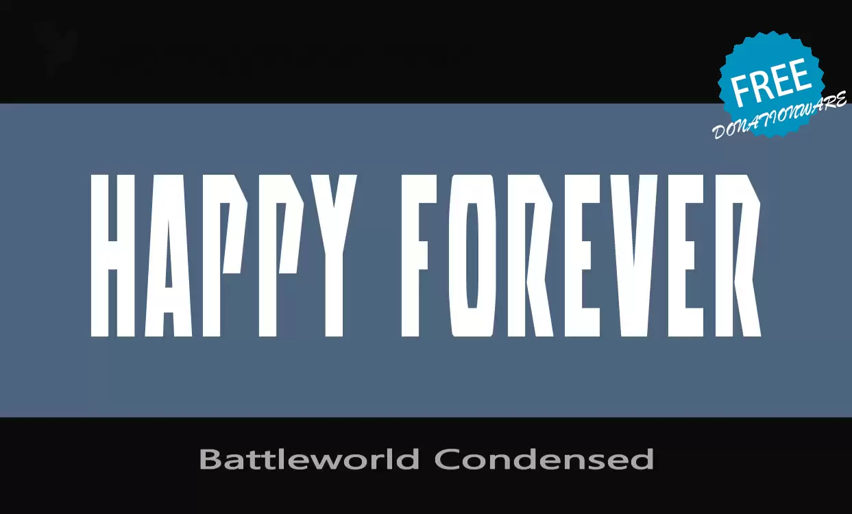 Font Sample of Battleworld-Condensed