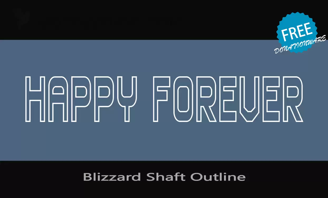 Font Sample of Blizzard-Shaft-Outline